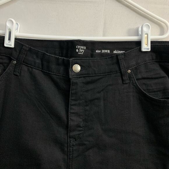 Crown & Ivy Curvy Black Women’s Skinny Jeans Plus Size 20WR - Picture 4 of 6